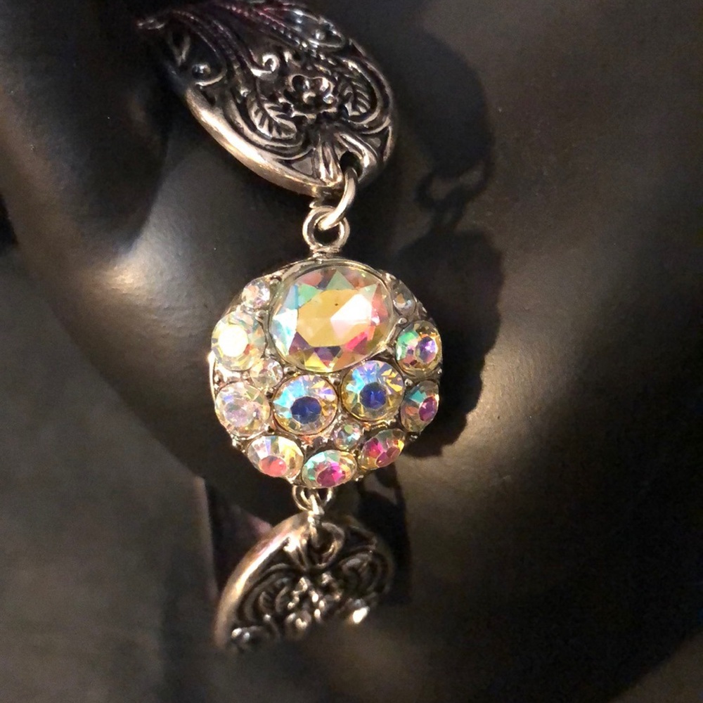 Multicolored Gem Button Bracelet - image 2